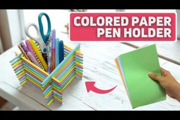 Wow! See How Colored Papers Turn Into a Pen Holder! #easy #diy #craft