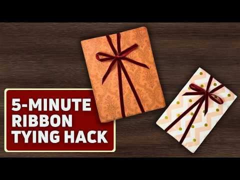 Easy 5-Minute Ribbon Tying Hack | Perfect Last-Minute Gift Idea #easy #diy #gift