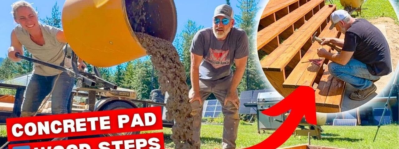 DIY Entry Stairs Build: Concrete Pad to Solid Wooden Steps