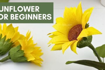 Easy Sunflower Crepe Paper Flower For Beginners 🌻