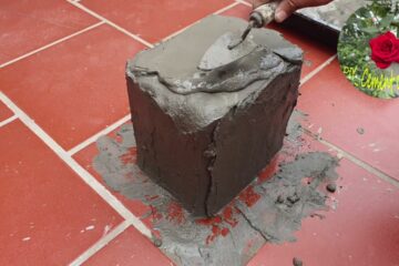 The easiest way to make flower pots from sand blocks and cement. Make flower pots at home