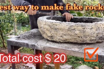 FAKE ROCKS (concrete planters )the absolute cheapest, fastest and most effective way to make them …