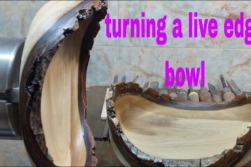 Woodturning a Rustic Live Edge Bowl from Start to Finish.handmade Woodturning.