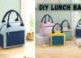 DIY Boxy Bag sewing from cloth at home easy Zipper Lunch bag