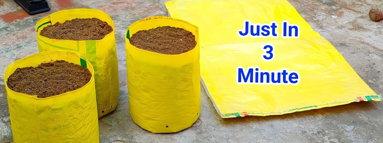 Make Grow Bag Easy at Home For Gardening / How To Make Grow Bag / Grow Bag Making Ideas