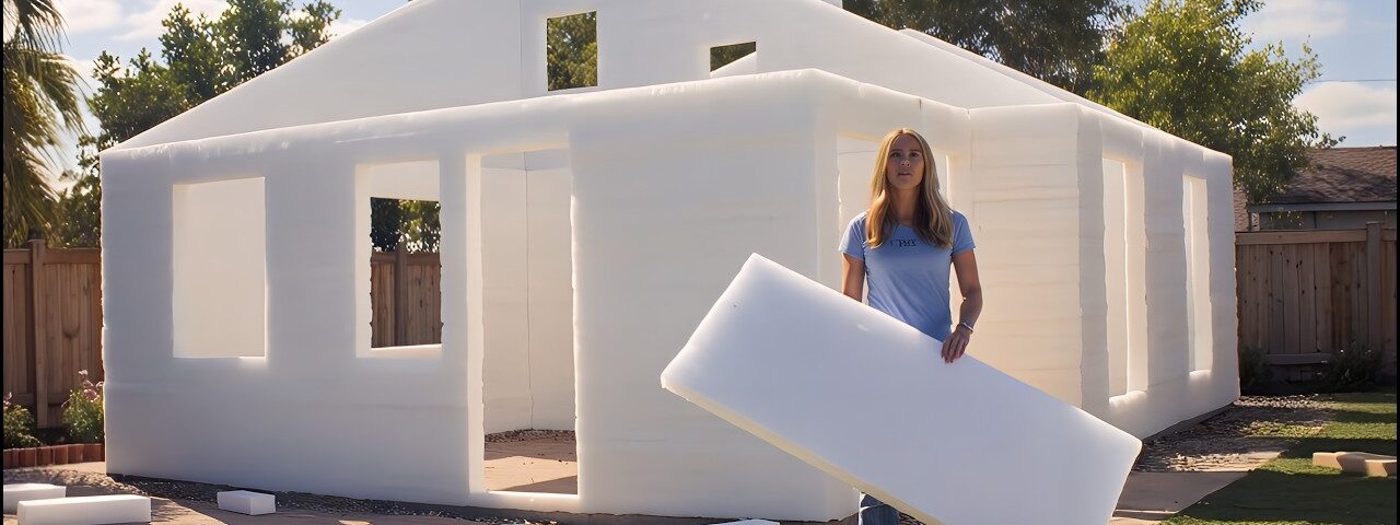 She Turned Styrofoam Into a HOUSE Time-Lapse | Start to Finish