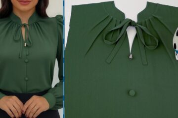How to Sew the Gathered High-Neck Blouse Collar with Tie | Sewing Project for Beginners