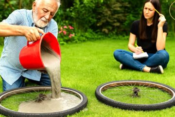 Don’t throw away your old bicycle wheels / amazing idea of ​​recycling old wheels and cement